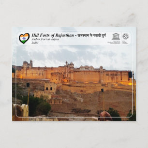 UNESCO - Hill Forts of Rajasthan - Amber Fort Briefkaart