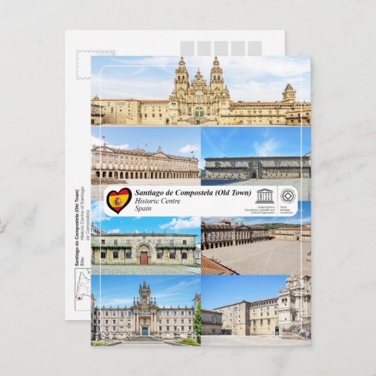 UNESCO Historisch Centrum van Santiago de Composte Briefkaart (Voorkant / Achterkant)