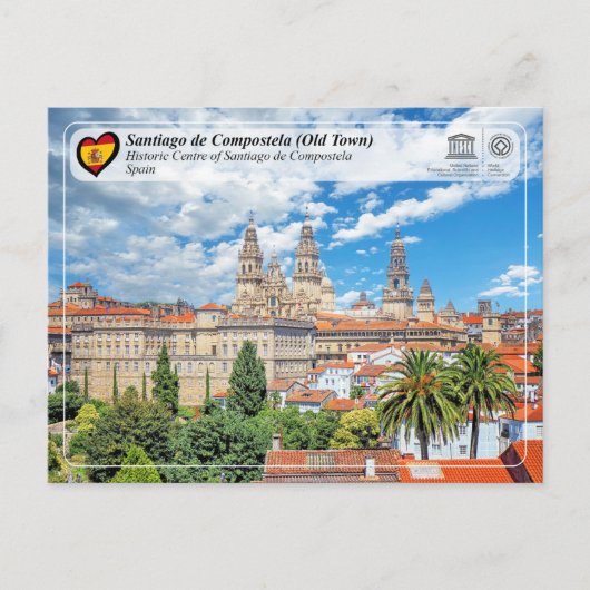 UNESCO Historisch Centrum van Santiago de Composte Briefkaart (Voorkant)