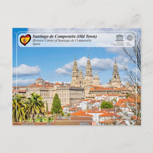 UNESCO Historisch Centrum van Santiago de Composte Briefkaart (Voorkant)