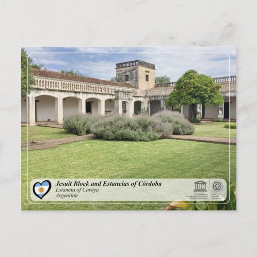UNESCO - Jesuit Block en Estancias van Córdoba Briefkaart (Voorkant)