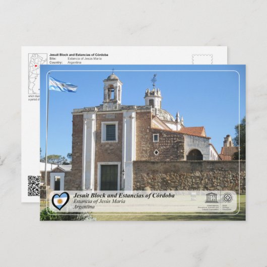 UNESCO - Jesuit Block en Estancias van Córdoba Briefkaart (Voorkant / Achterkant)