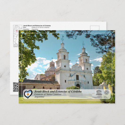 UNESCO - Jesuit Block en Estancias van Córdoba Briefkaart (Voorkant / Achterkant)