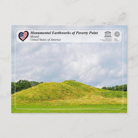 UNESCO - Monumental Earthworks of Poverty Point Briefkaart (Voorkant)