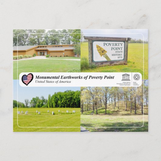 UNESCO - Monumental Earthworks of Poverty Point Briefkaart (Voorkant)