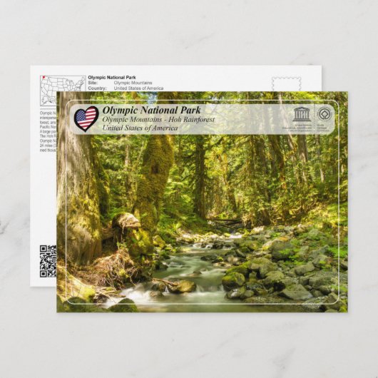 UNESCO - Nationaal park van de Olympische Spelen - Briefkaart (Voorkant / Achterkant)