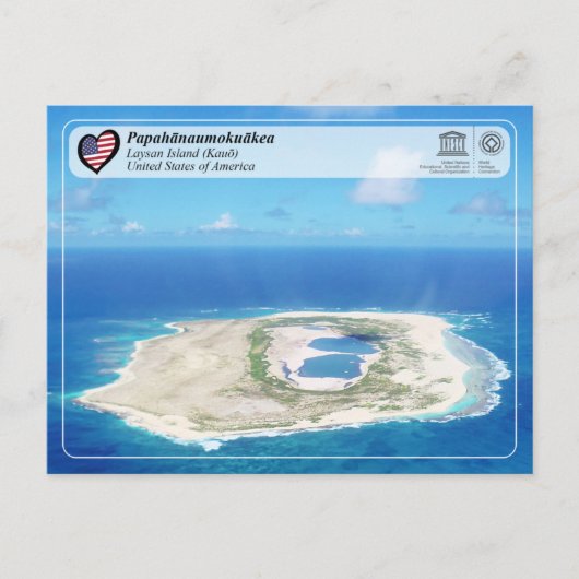 UNESCO - Papahānaumokuākea - Laysan Island Briefkaart (Voorkant)