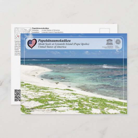 UNESCO - Papahānaumokuākea - Lisianski Island Briefkaart (Voorkant / Achterkant)