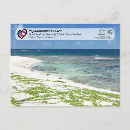 UNESCO - Papahānaumokuākea - Lisianski Island Briefkaart (Voorkant)