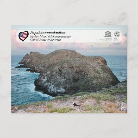 UNESCO - Papahānaumokuākea - Necker Island Briefkaart (Voorkant)