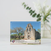 UNESCO - San Antonio - Mission Espada Briefkaart (Staand voorkant)