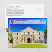 UNESCO - San Antonio - Mission Valero Briefkaart (Voorkant / Achterkant)