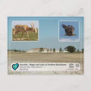 UNESCO - Saryarka - Reserve voor de Natuur van de  Briefkaart
