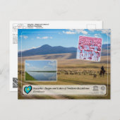 UNESCO - Saryarka - Steppe en de meren van Kazachs Briefkaart (Voorkant / Achterkant)