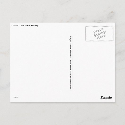 UNESCO-site Røros, Noorwegen Briefkaart (Achterkant)
