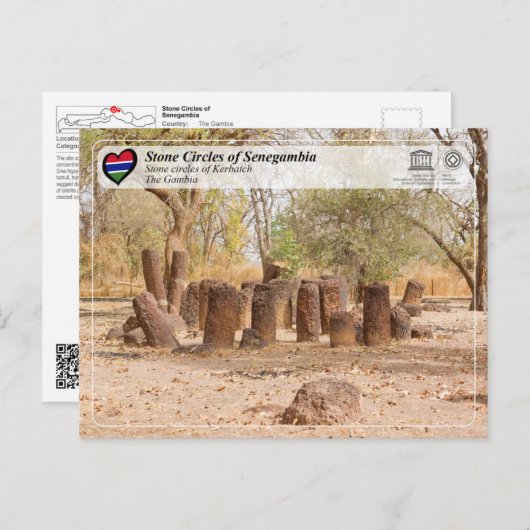 UNESCO - Stone Circles of Senegambia - Kerbatch Briefkaart (Voorkant / Achterkant)