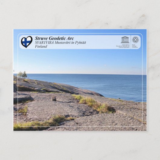 UNESCO Struve Geodetic Arc - SVARTVIRA Mustaviiri Briefkaart (Voorkant)
