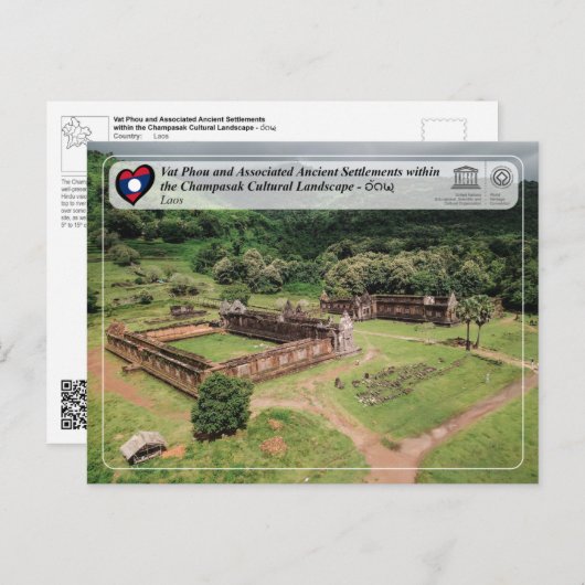 UNESCO - Vat Phou and Champasak Cultural Landscap Briefkaart (Voorkant / Achterkant)