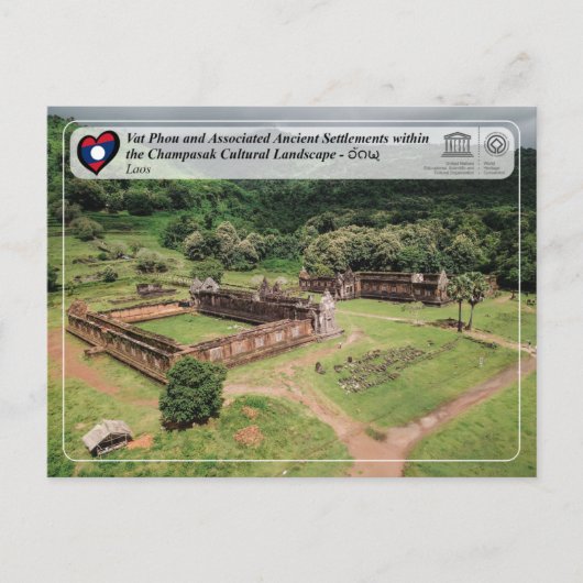 UNESCO - Vat Phou and Champasak Cultural Landscap Briefkaart (Voorkant)