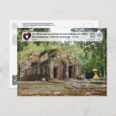 UNESCO - Vat Phou and Champasak Cultural Landscape Briefkaart (Voorkant / Achterkant)