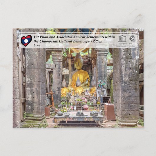 UNESCO - Vat Phou en Cultureel Landschap Champasak Briefkaart (Voorkant)