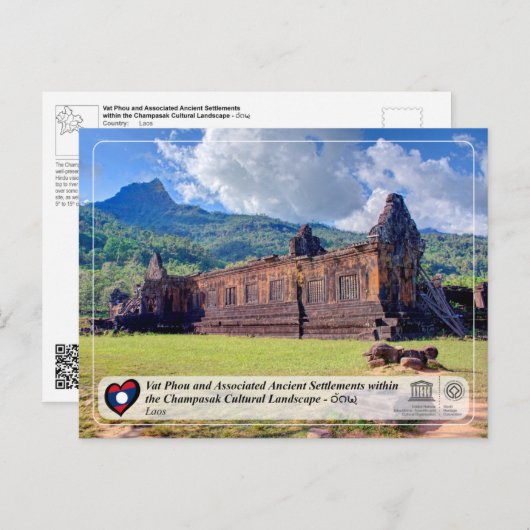 UNESCO - Vat Phou en Cultureel Landschap Champasak Briefkaart (Voorkant / Achterkant)