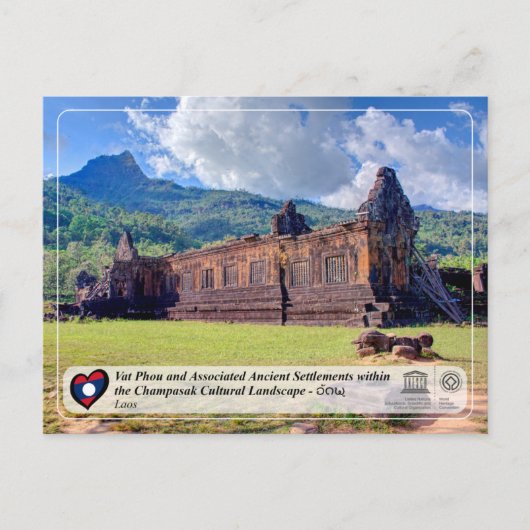 UNESCO - Vat Phou en Cultureel Landschap Champasak Briefkaart (Voorkant)