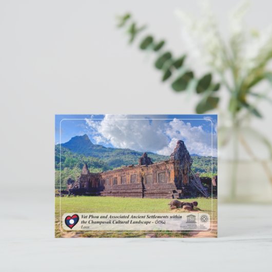 UNESCO - Vat Phou en Cultureel Landschap Champasak Briefkaart (Staand voorkant)
