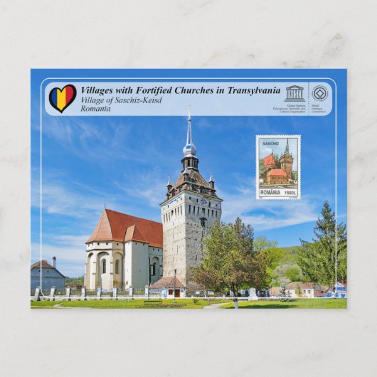 UNESCO Village of Saschiz-Keisd (Stamp Edition) Po Briefkaart (Voorkant)