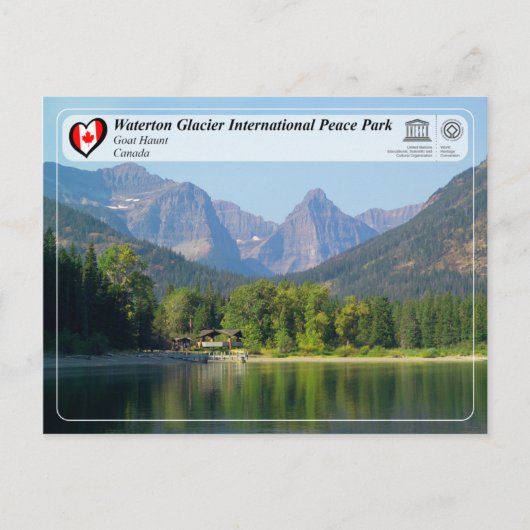 UNESCO - Waterton Glacier International Peace Park Briefkaart (Voorkant)