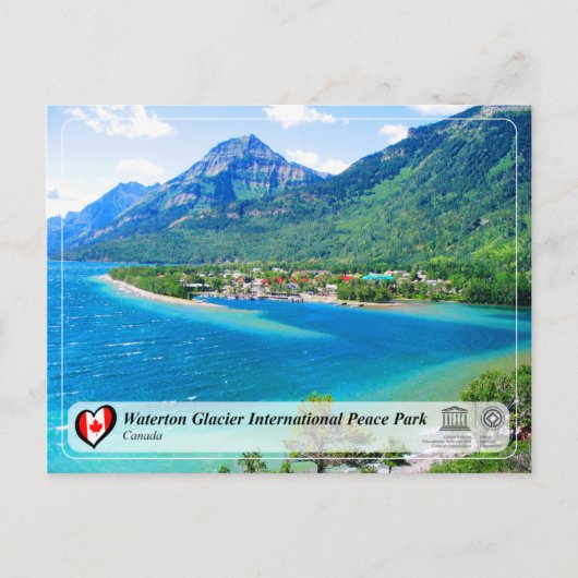 UNESCO - Waterton Glacier International Peace Park Briefkaart (Voorkant)