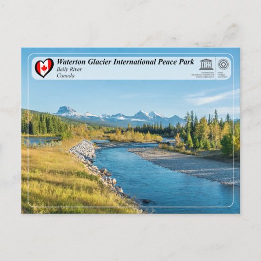 UNESCO - Waterton Glacier International Peace Park Briefkaart (Voorkant)