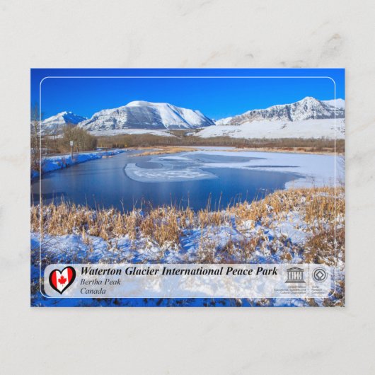 UNESCO - Waterton Glacier International Peace Park Briefkaart (Voorkant)