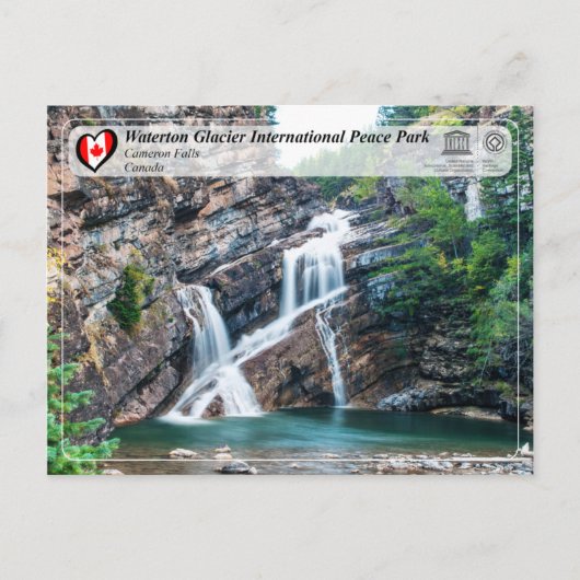 UNESCO - Waterton Glacier International Peace Park Briefkaart (Voorkant)