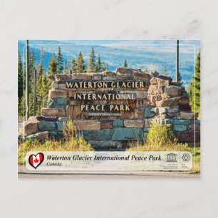 UNESCO - Waterton Glacier International Peace Park Briefkaart