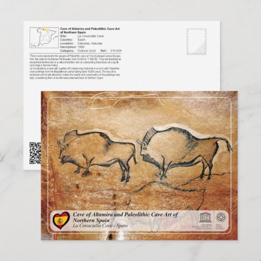 UNESCO Werelderfgoed - Grot La Covaciella Briefkaart (Voorkant / Achterkant)