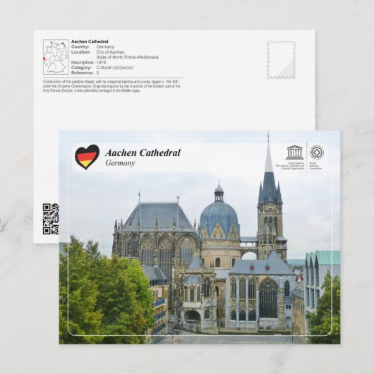 UNESCO WHS - Aachen Cathedral Briefkaart (Voorkant / Achterkant)