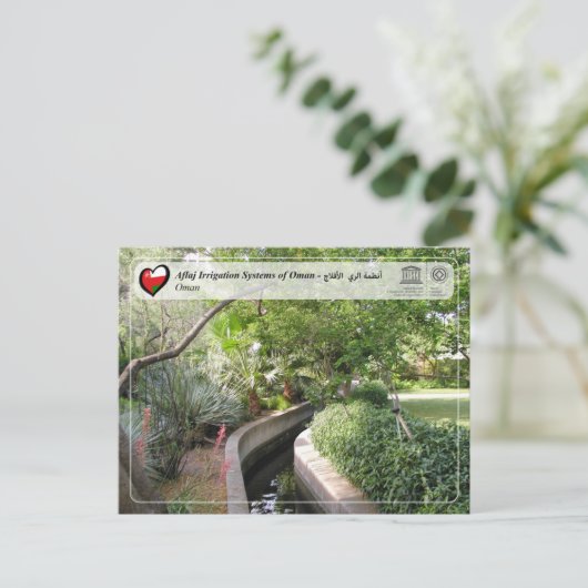 UNESCO WHS - Aflaj Irrigatiesystemen of Oman Briefkaart (Staand voorkant)