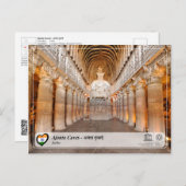 UNESCO WHS - Ajanta Caves Briefkaart (Voorkant / Achterkant)