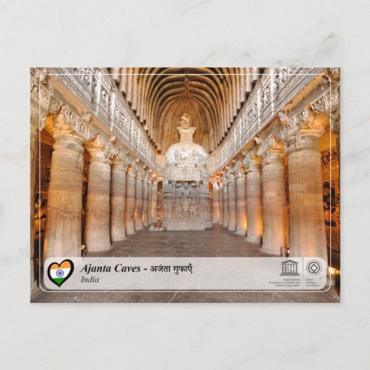 UNESCO WHS - Ajanta Caves Briefkaart (Voorkant)