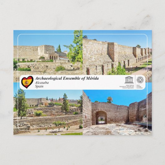 UNESCO WHS - Alcazaba van Mérida Briefkaart (Voorkant)
