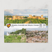UNESCO WHS - Alhambra, Generalife en Albayzín Briefkaart (Voorkant)