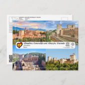 UNESCO WHS - Alhambra, Granada Briefkaart (Voorkant / Achterkant)