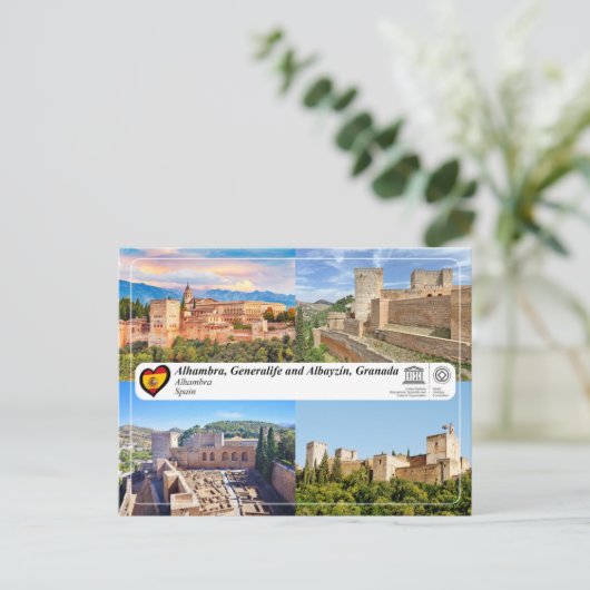 UNESCO WHS - Alhambra, Granada Briefkaart (Staand voorkant)