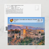 UNESCO WHS - Alhambra, Granada Briefkaart (Voorkant / Achterkant)