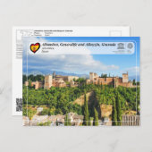 UNESCO WHS - Alhambra, Granada Briefkaart (Voorkant / Achterkant)