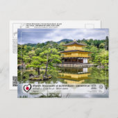 UNESCO WHS - Ancient Kyoto -Rokuon-ji - 鹿 苑 寺 Briefkaart (Voorkant / Achterkant)