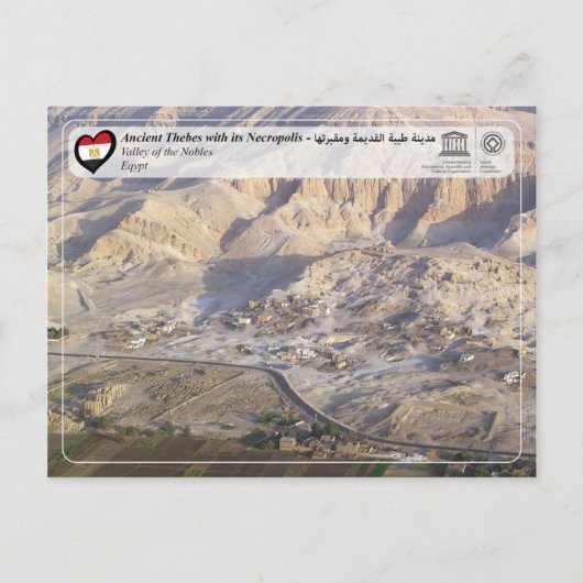 UNESCO WHS - Ancient Thebes - Thebes Necropolis Briefkaart (Voorkant)