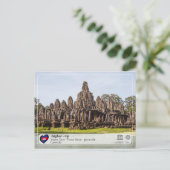 UNESCO WHS - Angkor - Bayon Temple Briefkaart (Staand voorkant)