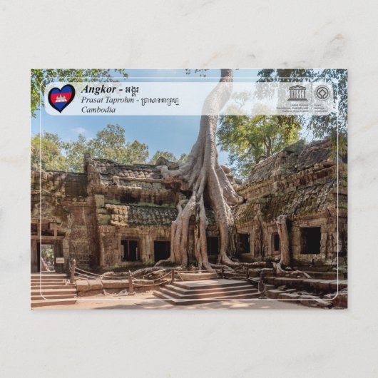 UNESCO WHS - Angkor - Taprohm Temple Briefkaart (Voorkant)